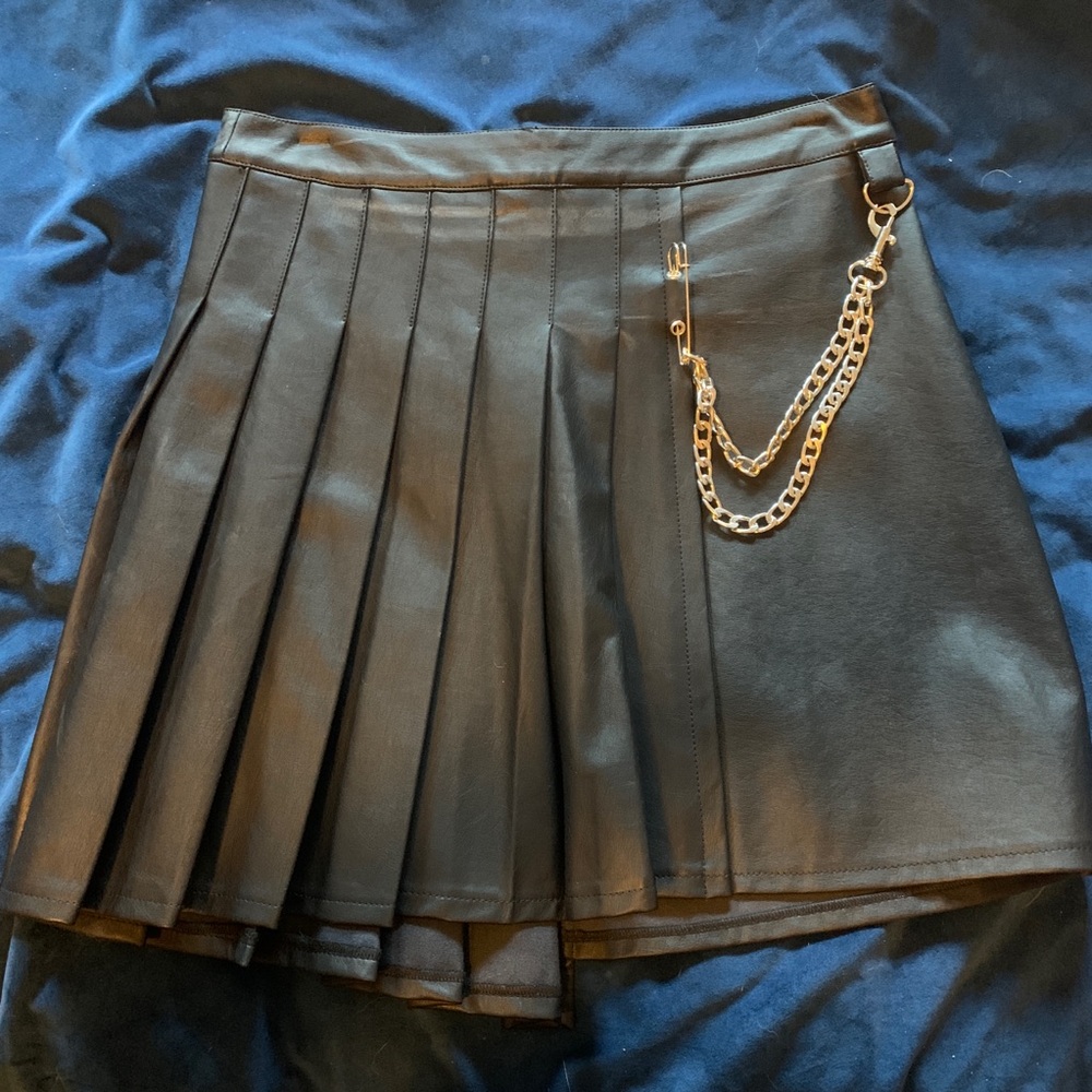 Dollskill vegan leather skirt